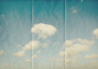 creased paper sky