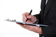 Writing on a clipboard