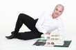 Photo: Architect with a scale model Architect with a scale model