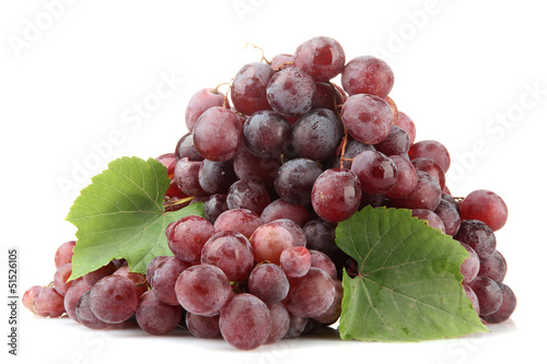 Photo: ripe sweet grapes isolated on white. ripe sweet grapes isolated on white.