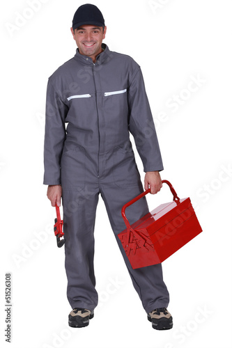 Photo: Plumber with wrench Plumber with wrench