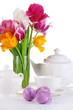 Photo: Place setting for Easter close up Place setting for Easter close up