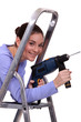 Woman with drill