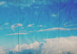 blue sky folded paper
