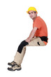 Manual worker taking a break