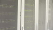 Servers full of data blinking