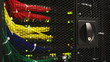 Servers full of data blinking 