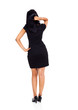 Photo: rear view of businesswoman thinking rear view of businesswoman thinking