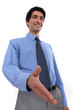 businessman giving his hand for a handshake