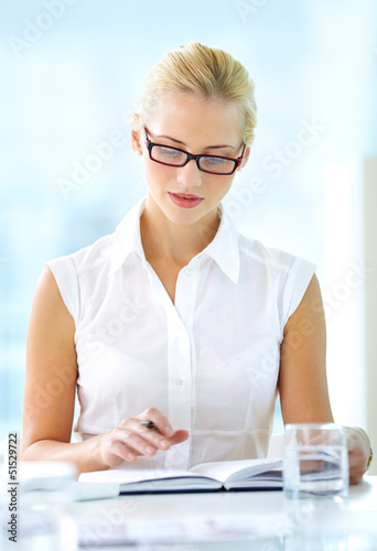 Photo: Secretary working Secretary working