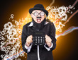  Businessman showing financial investment gain