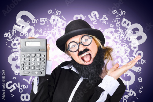 Photo: Businessman with finance growth and credit surplus Businessman with finance growth and credit surplus