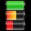Battery set with color levels