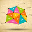 Business diagram template with text fields