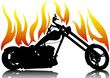 Chopper in fire