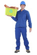 Photo: A manual worker recycling. A manual worker recycling.