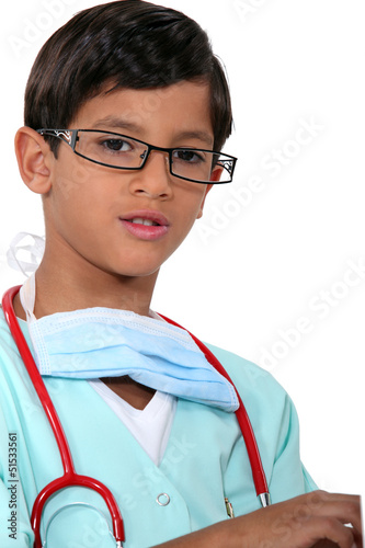 Photo: Boy dressed as doctor Boy dressed as doctor
