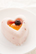 Heart-shaped dessert for Valentine's Day