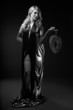 Photo: B and W Glamour portrait of blond woman B and W Glamour portrait of blond woman