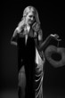 Photo: B and W Glamour portrait of blond woman B and W Glamour portrait of blond woman