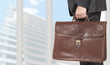 Businessman holding a briefcase