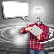 Foto: Lamp Head Man With Touch Pad Lamp Head Man With Touch Pad