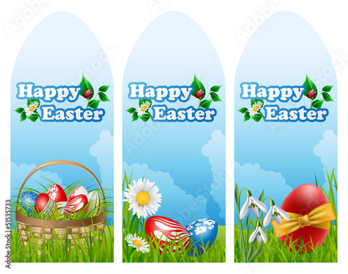 Vector: Easter banner set Easter banner set