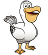 Vector: Vector illustration of Cartoon pelican Vector illustration of Cartoon pelican