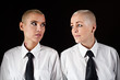 beautiful women with short hair wearing mens clothes