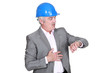 Photo: Architect checking the time Architect checking the time