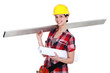 A female carpenter.