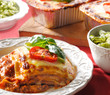 Lasagna-Beef lasagna cucumber side salad