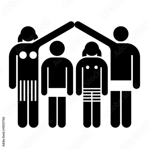 Vector: Family and home concept Family and home concept