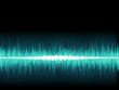 Blue sound wave on white background.   EPS8