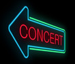 Concert sign.