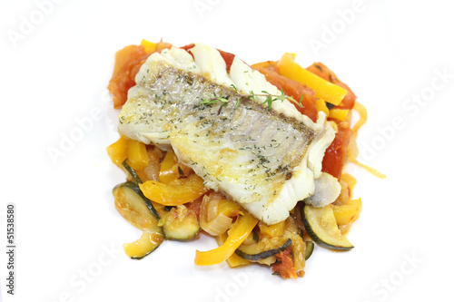 Photo: ratatouille et filet de lieu ratatouille et filet de lieu