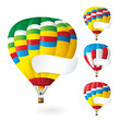 Vector illustration with hot air balloon