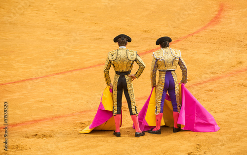 Photo: Matadors at bullring Matadors at bullring