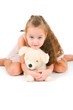 The girl with a toy puppy
