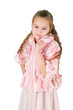 The imade of girl in a pink dress