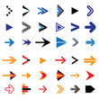 Flat abstract arrow icons or symbols vector illustration