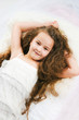 beautiful waking-up girl