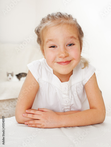 Photo: Portrait happy girl Portrait happy girl