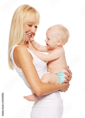 Photo: Happy mother with baby Happy mother with baby