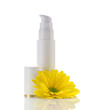 Photo: cosmetics gel and flower cosmetics gel and flower