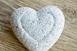 stone heart on wood