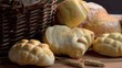 Bread on the wooden table