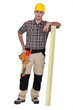 Foto: Confident artisan on white background Confident artisan on white background