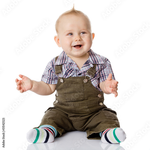 Photo: Baby boy isolated Baby boy isolated