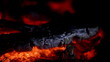 Close-up on embers